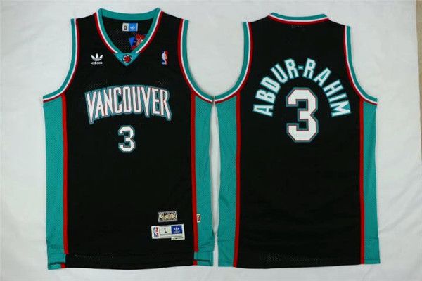 Men Memphis Grizzlies #3 Abdur-rahim Black Throwback NBA Jerseys->memphis grizzlies->NBA Jersey